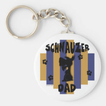 Schnauzer Dad Keychain