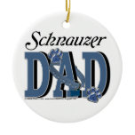 Schnauzer DAD Christmas Ornament