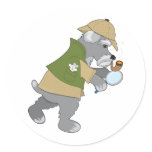 Schnauzer Detective Stickers