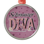 Schnauzer DIVA Christmas Ornament