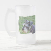 Schnauzer Frosted Beer Mug