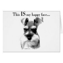Schnauzer Happy Face Cards