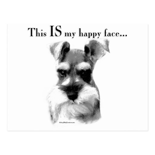 Schnauzer Happy Face Post Cards