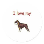Schnauzer,I Love My,Png Round Stickers