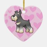 Schnauzer Love (add your own message) Christmas Tree Ornaments