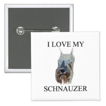 SCHNAUZER Love! Pinback Button