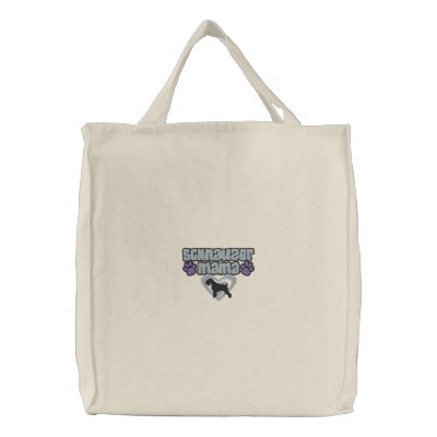 Schnauzer Mama Canvas Bags