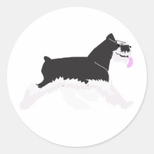Schnauzer noir et argenté adhésifs