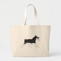 Schnauzer noir et argenté sac fourre-tout