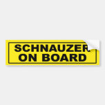 Schnauzer on Board Bumper Sticker