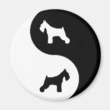 Schnauzer Yin Yang Magnets