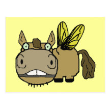 Schnozzle Horse Horsefly Cartoon Post Cards