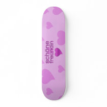 Schöne Freundin Pink & Purple Love Hearts Custom Skate Board