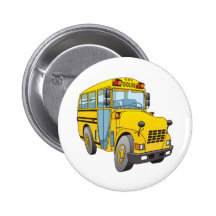 School Bus Cartoon Pin