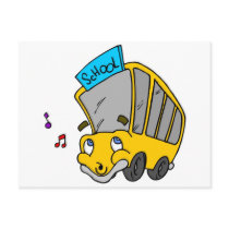 School Bus Drawing Post Card