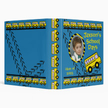 School Bus/ photo Vinyl Binder