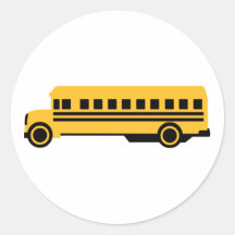School bus round stickers