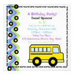 School Bus Wheels Custom Invite