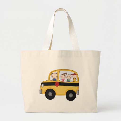 School Bus with Kids T-shirts and Gifts Tote Bag