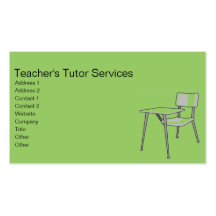 School Chair Business Card Template