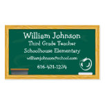 School Chalkboard Teacher Business Card