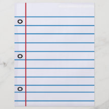 School Collection flyers, notebook paper