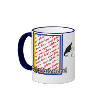 School Colours  Blue & Gold Graduation Frame Coffee Mug