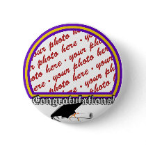 School Colours Purple & Gold Graduation Frame Pin