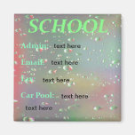 School Contact Template Magnet