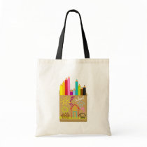 'School' Crayons Tote Bags