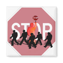 School Crossing Guard Fridge Magnet