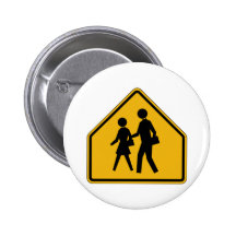 School Crossing Street Sign Pin