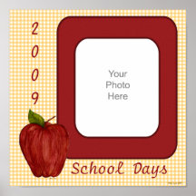 School Days Scrapbook Page Poster