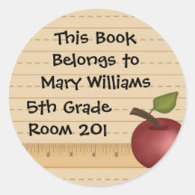 School Dayz Bookplate Sticker for
