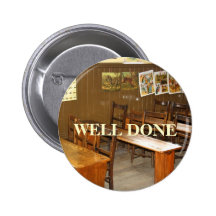School Desks and Chairs Button Badge