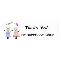 School Fundraiser Thank You Card Business Cards
