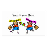 School Girls Business Card Template