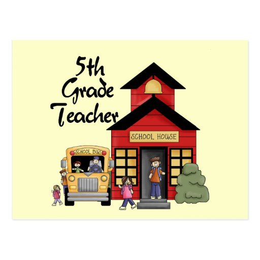 School House 5th Grade Teacher T-shirts and Gifts Post Cards