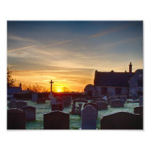 School House at Sunrise Art Photo