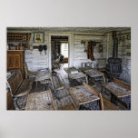 SCHOOL HOUSE MONTANA TERRITORY PRINT