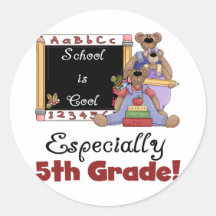 School is Cool Especially 5th Grade Sticker