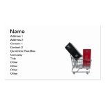School Lockers in Shopping Cart Business Cards