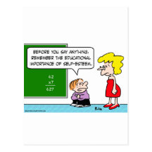 school math self esteem educational postcards