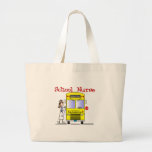 School Nurse Stick People Design Tote Bags