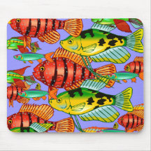 SCHOOL OF FISH MOUSE PAD