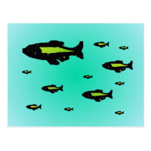 "School of Fish" Postcard