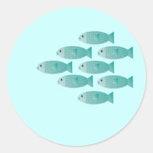 school of fish sticker