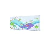 School of fishes swimming in underwater town gallery wrapped canvas