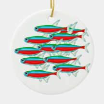 School of Neon Tetras Ornaments