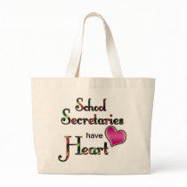 School Secretaries Have Heart Tote Bags